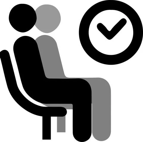 Waiting icon on white background Stock Illustration