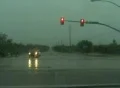 Waiting for a left turn in the rain... Video