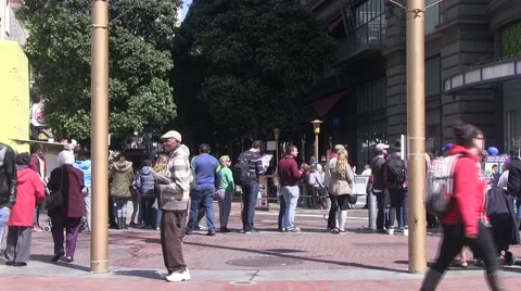 Waiting in line 스톡 동영상 49125765