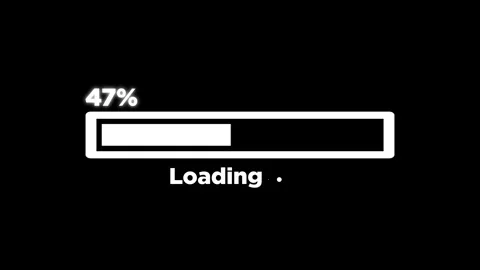 Waiting loading bar animation with Text Percentage Stock Footage 320251978