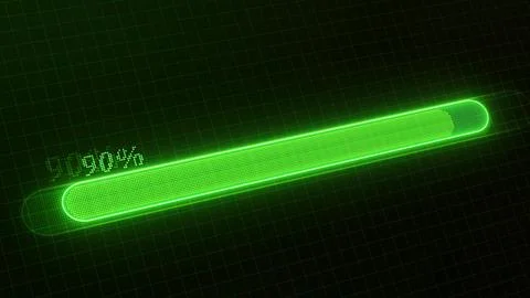 Waiting loading bar Green color 1 Illustrazione stock
