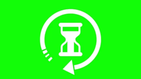 Waiting for loading,  hourglass icon animation on chroma key. Seamless loopin Stock Footage 270690200