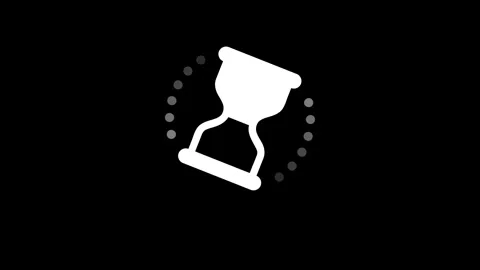 Waiting for loading,  hourglass icon animation on chroma key. Seamless loopin Stock Footage 283531992