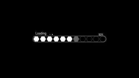 Waiting loading progress bar showing percentage simple digital interface an.. Stock Footage 340387646