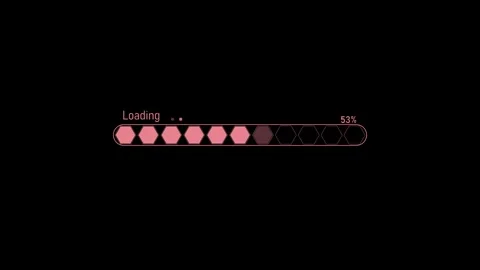 Waiting loading progress bar showing percentage simple digital interface an.. Stock Footage 340387651