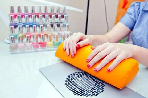 Waiting for manicure Stock Photos
