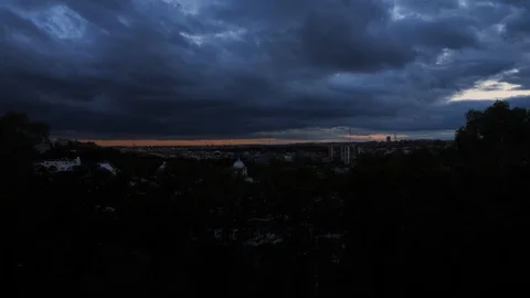 WAITING FOR THE NIGHT WITH CLOUDS IN MADRID Stock Footage 120608999