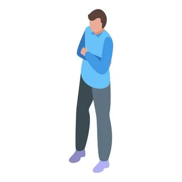 Waiting person icon isometric vector. Modern guy Stock Illustration