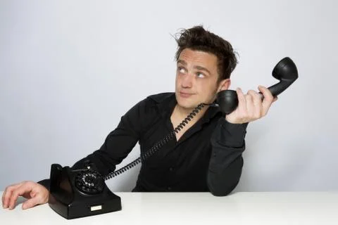 Waiting on the phone Stock Photos