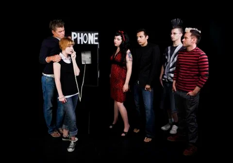 Waiting for the phone Stock Photos