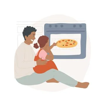 Waiting for Pizza abstract concept vector illustration. Stock Illustration