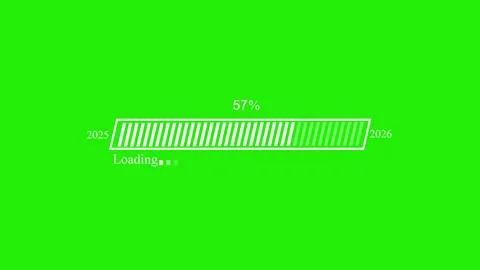 Waiting progress bar from 2025 to 2026 animation Video stock 329115967