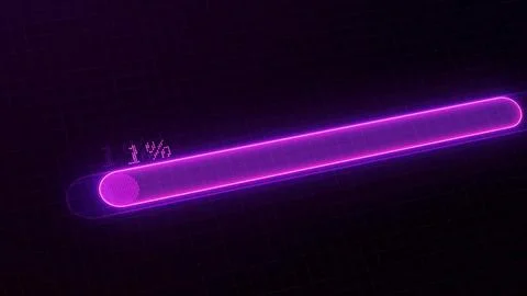 Waiting progress bar purple color Ilustración de archivo