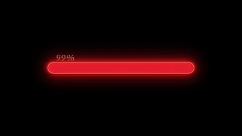 Waiting red glowing progress bar 4 스톡 일러스트