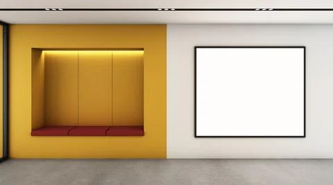 Waiting room area design modern minimal Stock Illustration
