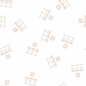 Waiting room clock glyph vector seamless pattern Stock Illustration