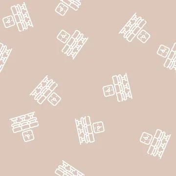 Waiting room clock line vector seamless pattern Illustrazione stock