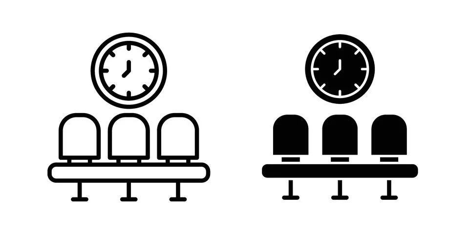 Waiting Room icon set. Vector EPS 10 스톡 일러스트