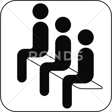 Waiting room symbol, artwork Stock Illustration
