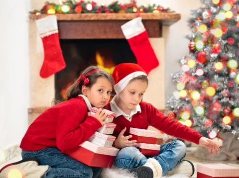 Waiting for Santa. Stock Photos