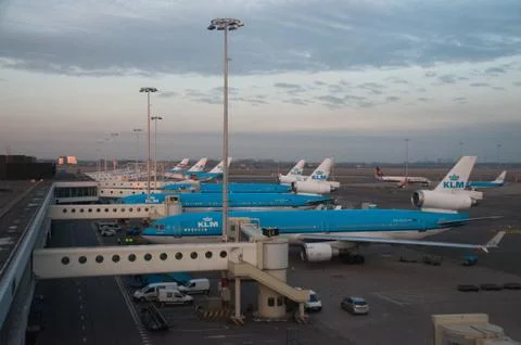 Waiting at Schiphol Stock Photos