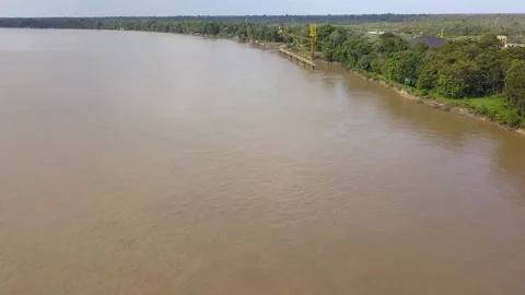 Waiting for ships to arrive for barging activities in coal mining Stock Footage 241554429