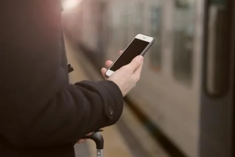 Waiting at the station Stock Photos