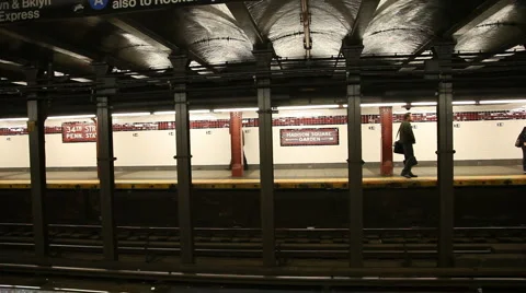 Waiting in the Subway Stock Footage 1806385