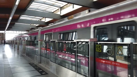Waiting for Subway going to the office on platform Stock Footage 123098988