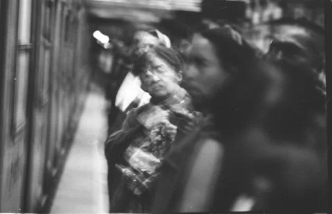 Waiting for the subway Stock Photos