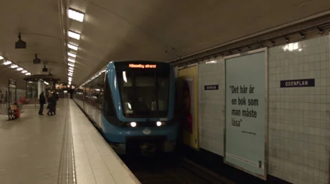 Waiting for subway train Stock Footage 33995114