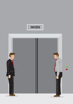 Waiting for Success Vector Illustration Stock Illustration