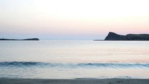 Waiting for sunrise on the beach Stock Footage 77091677