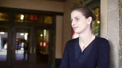 Waiting At The Theater Stock Footage 22795655