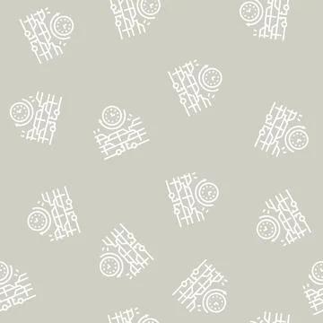 Waiting time in traffic jam line seamless pattern Stock Illustration