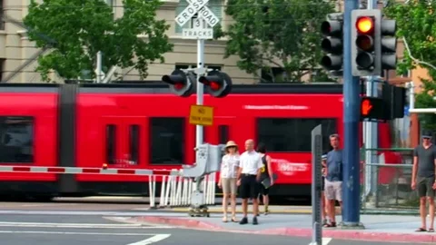 Waiting for traffic Stock Footage 75654839