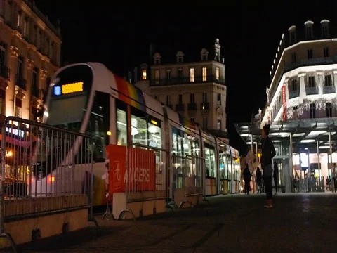 Waiting for the Train in Angers Stock Footage 80865458