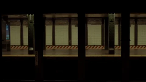 Waiting For The Train To Arrive. Subway, New York. Video stock 103238553