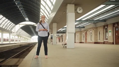 Waiting for the train Stock Footage 153848845