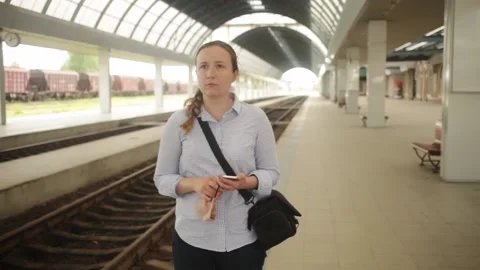 Waiting for the train Stock Footage 153848880