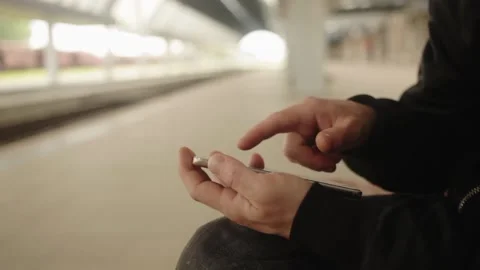 Waiting for the train Stock Footage 153848926