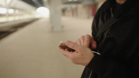 Waiting for the train Stock Footage 153848946