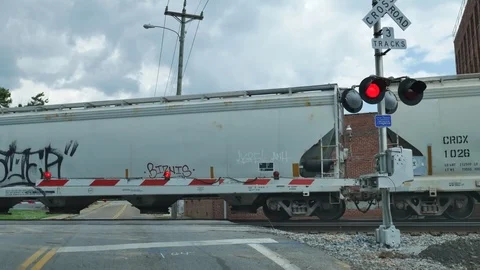 Waiting for a train to go by 스톡 동영상 76452982