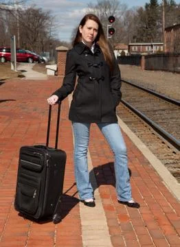 Waiting for the train Stock Photos