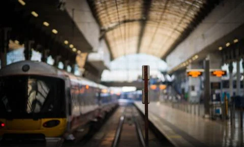 Waiting for the train Stock Photos