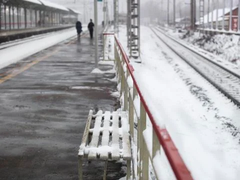 Waiting For Train 写真素材