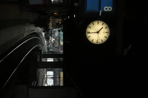 Waiting for the train Stock Photos