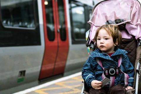 Waiting for the train Stock Photos