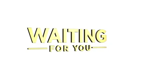 Waiting for you 3d text animation with rotating effect. business developmen.. Stock Footage 313876870