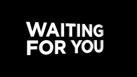 Waiting for you 3d text animation with rotating effect. business developmen.. Stock Footage 313876881